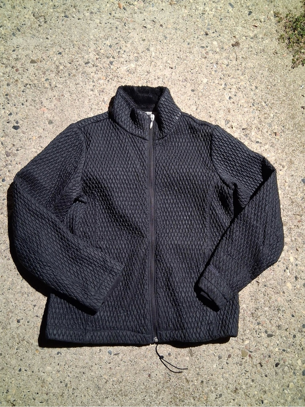 Women's Columbia Black Quilted Zip-Front Jacket